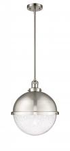 Innovations Lighting 201S-SN-HFS-124-SN-LED - Hampden - 1 Light - 13 inch - Brushed Satin Nickel - Stem Hung - Pendant