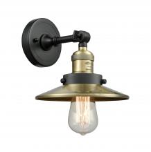 Innovations Lighting 203-BAB-M4-AB-LED - Railroad - 1 Light - 8 inch - Black Antique Brass - Sconce