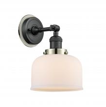  203BK-BPPN-HRPN-G71 - Bell - 1 Light - 8 inch - Matte Black - Sconce