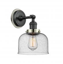  203BK-BPPN-HRPN-G74 - Bell - 1 Light - 8 inch - Matte Black - Sconce