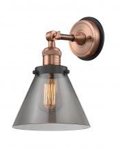 Innovations Lighting 203BP-ACBK-G43 - Cone - 1 Light - 8 inch - Antique Copper - Sconce