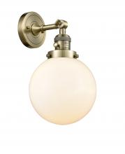 Innovations Lighting 203SW-AB-G201-8-LED - Beacon - 1 Light - 8 inch - Antique Brass - Sconce