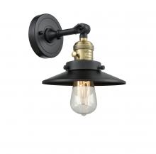 Innovations Lighting 203SW-BAB-M6-LED - Railroad - 1 Light - 8 inch - Black Antique Brass - Sconce