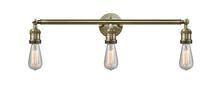  205-AB - Bare Bulb - 3 Light - 30 inch - Antique Brass - Bath Vanity Light