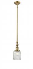  206-BB-G302 - Colton - 1 Light - 6 inch - Brushed Brass - Stem Hung - Mini Pendant