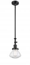 Innovations Lighting 206-BK-G322 - Olean - 1 Light - 7 inch - Matte Black - Stem Hung - Mini Pendant