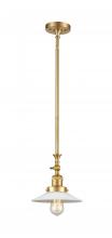  206-SG-G1 - Halophane - 1 Light - 9 inch - Satin Gold - Stem Hung - Mini Pendant