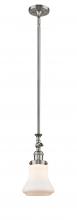  206-SN-G191 - Bellmont - 1 Light - 6 inch - Brushed Satin Nickel - Stem Hung - Mini Pendant