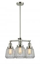 Innovations Lighting 207-PN-G142 - Chatham - 3 Light - 24 inch - Polished Nickel - Stem Hung - Chandelier