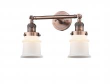 Innovations Lighting 208-AC-G181S-LED - Canton - 2 Light - 17 inch - Antique Copper - Bath Vanity Light