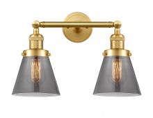 Innovations Lighting 208-SG-G63-LED - Cone - 2 Light - 16 inch - Satin Gold - Bath Vanity Light