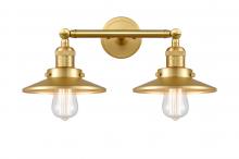 Innovations Lighting 208-SG-M4-LED - Railroad - 2 Light - 18 inch - Satin Gold - Bath Vanity Light