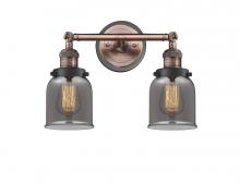 Innovations Lighting 208BP-ACBK-G53 - Bell - 2 Light - 16 inch - Antique Copper - Bath Vanity Light