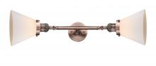 Innovations Lighting 208L-AC-G41-LED - Cone - 2 Light - 8 inch - Antique Copper - Bath Vanity Light