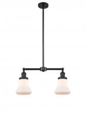  209-BK-G191 - Bellmont - 2 Light - 21 inch - Matte Black - Stem Hung - Island Light