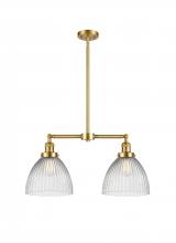 Innovations Lighting 209-SG-G222-LED - Seneca Falls - 2 Light - 21 inch - Satin Gold - Stem Hung - Island Light