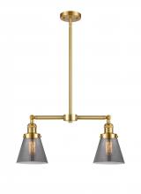 Innovations Lighting 209-SG-G63-LED - Cone - 2 Light - 21 inch - Satin Gold - Stem Hung - Island Light