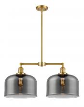 Innovations Lighting 209-SG-G73-L-LED - Bell - 2 Light - 21 inch - Satin Gold - Stem Hung - Island Light