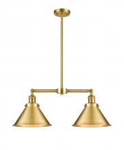 Innovations Lighting 209-SG-M10-SG-LED - Briarcliff - 2 Light - 21 inch - Satin Gold - Stem Hung - Island Light