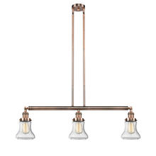 Innovations Lighting 213-AC-G194-LED - Bellmont - 3 Light - 39 inch - Antique Copper - Stem Hung - Island Light