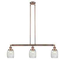 Innovations Lighting 213-AC-G302-LED - Colton - 3 Light - 38 inch - Antique Copper - Stem Hung - Island Light