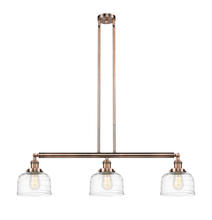 Innovations Lighting 213-AC-G713-LED - Bell - 3 Light - 41 inch - Antique Copper - Stem Hung - Island Light