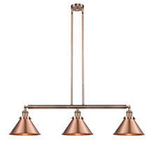 Innovations Lighting 213-AC-M10-AC-LED - Briarcliff - 3 Light - 43 inch - Antique Copper - Stem Hung - Island Light