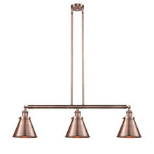 Innovations Lighting 213-AC-M13-AC-LED - Appalachian - 3 Light - 40 inch - Antique Copper - Stem Hung - Island Light