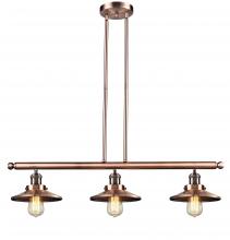 Innovations Lighting 213-AC-M3-LED - Railroad - 3 Light - 41 inch - Antique Copper - Stem Hung - Island Light