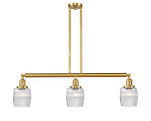 Innovations Lighting 213-SG-G302-LED - Colton - 3 Light - 38 inch - Satin Gold - Stem Hung - Island Light