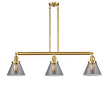 Innovations Lighting 213-SG-G43-LED - Cone - 3 Light - 40 inch - Satin Gold - Stem Hung - Island Light