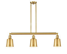 Innovations Lighting 213-SG-M9-SG-LED - Addison - 3 Light - 38 inch - Satin Gold - Stem Hung - Island Light