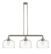 Innovations Lighting 213-SN-G713-L - Bell - 3 Light - 42 inch - Brushed Satin Nickel - Stem Hung - Island Light