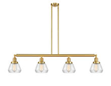 Innovations Lighting 214-SG-G172-LED - Fulton - 4 Light - 51 inch - Satin Gold - Stem Hung - Island Light