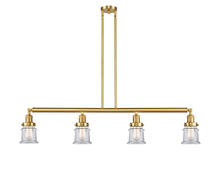 Innovations Lighting 214-SG-G182S-LED - Canton - 4 Light - 51 inch - Satin Gold - Stem Hung - Island Light