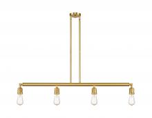 Innovations Lighting 214-SG-LED - Bare Bulb - 4 Light - 48 inch - Satin Gold - Stem Hung - Island Light