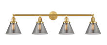 Innovations Lighting 215-SG-G43 - Cone - 4 Light - 44 inch - Satin Gold - Bath Vanity Light