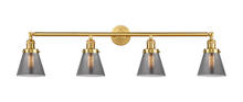 Innovations Lighting 215-SG-G63 - Cone - 4 Light - 42 inch - Satin Gold - Bath Vanity Light