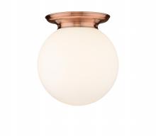 Innovations Lighting 221-1F-AC-G201-14 - Beacon - 1 Light - 14 inch - Antique Copper - Flush Mount