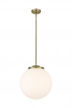 Innovations Lighting 221-1S-AB-G201-14 - Beacon - 1 Light - 16 inch - Antique Brass - Cord hung - Pendant