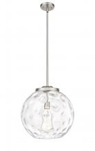 Innovations Lighting 221-1S-SN-G1215-16 - Athens Water Glass - 1 Light - 16 inch - Brushed Satin Nickel - Cord hung - Pendant