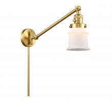  237-SG-G181S - Canton - 1 Light - 8 inch - Satin Gold - Swing Arm