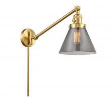 Innovations Lighting 237-SG-G43 - Cone - 1 Light - 8 inch - Satin Gold - Swing Arm