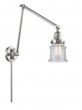  238-PC-G184S - Canton - 1 Light - 8 inch - Polished Chrome - Swing Arm