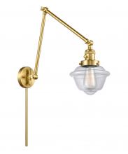 Innovations Lighting 238-SG-G532 - Oxford - 1 Light - 8 inch - Satin Gold - Swing Arm