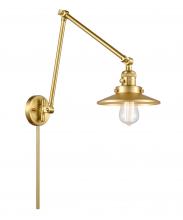 Innovations Lighting 238-SG-M4 - Railroad - 1 Light - 8 inch - Satin Gold - Swing Arm