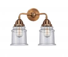 Innovations Lighting 288-2W-AC-G184-LED - Canton - 2 Light - 14 inch - Antique Copper - Bath Vanity Light