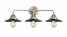 Innovations Lighting 288-3W-SN-M6-BK - Railroad - 3 Light - 26 inch - Brushed Satin Nickel - Bath Vanity Light