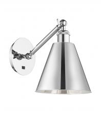 Innovations Lighting 317-1W-PC-MBC-8-PC-LED - Berkshire - 1 Light - 8 inch - Polished Chrome - Sconce