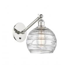 Innovations Lighting 317-1W-PN-G1213-8-LED - Athens Deco Swirl - 1 Light - 8 inch - Polished Nickel - Sconce